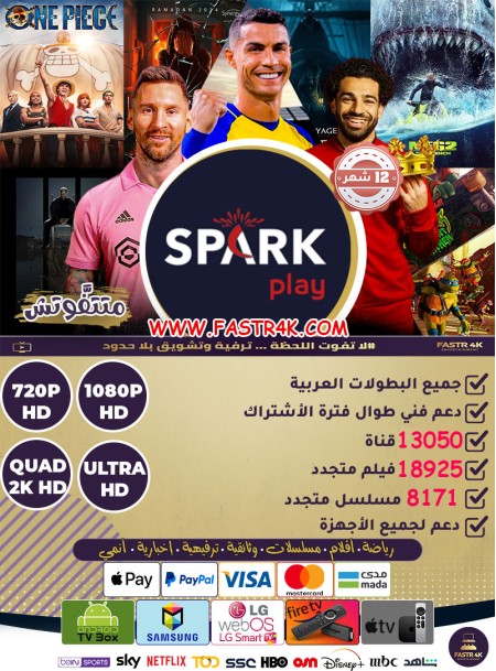 اشتراك سبارك بلاي Spark Play  لمدة سنة مع شهر هدية